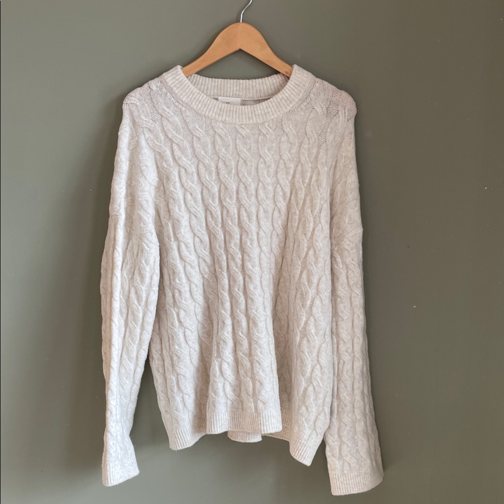 H&M Cream Cable Knit Sweater
